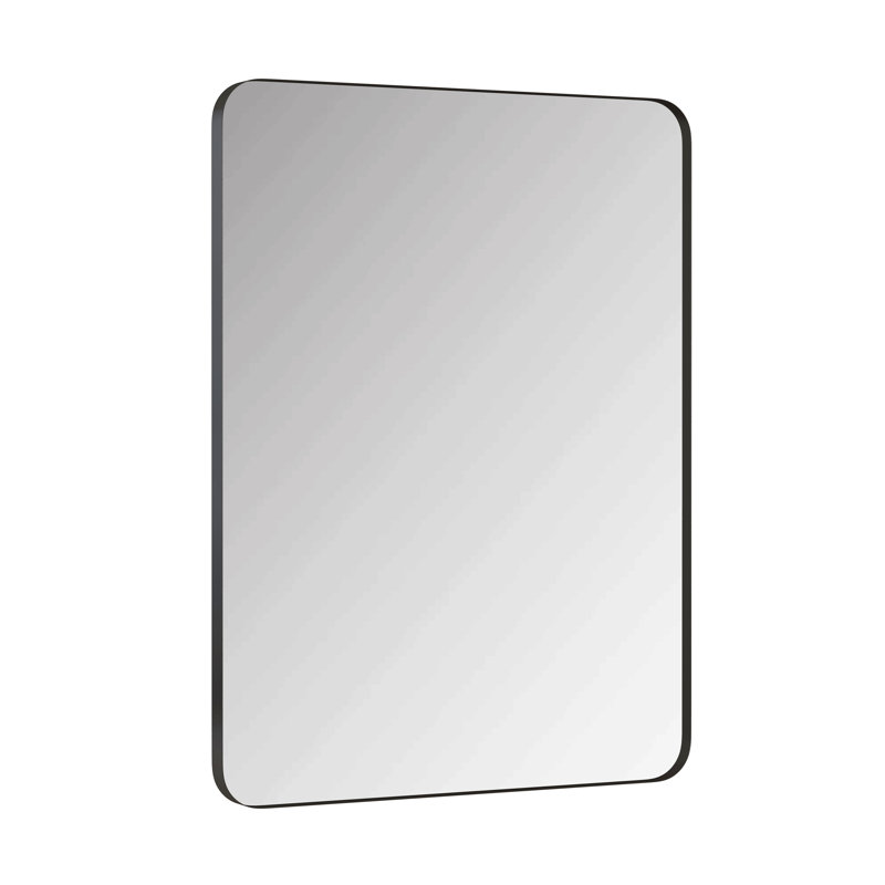 Miroir mural 24 po x 36 po, miroir rectangulaire noir, cadre en métal, miroir de salle de bain