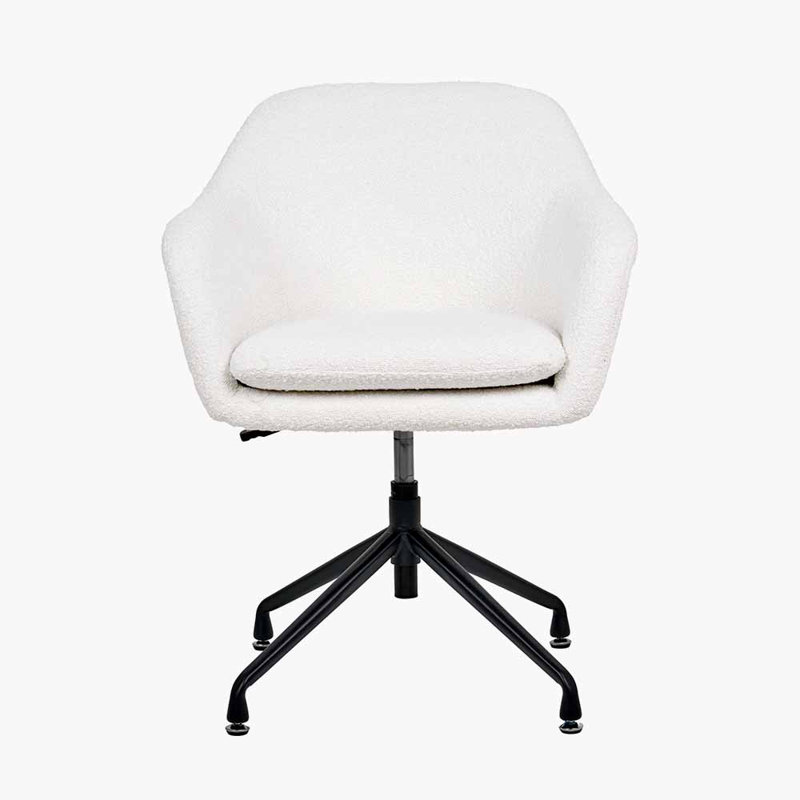 Rosolini Polyester Office Chair, White