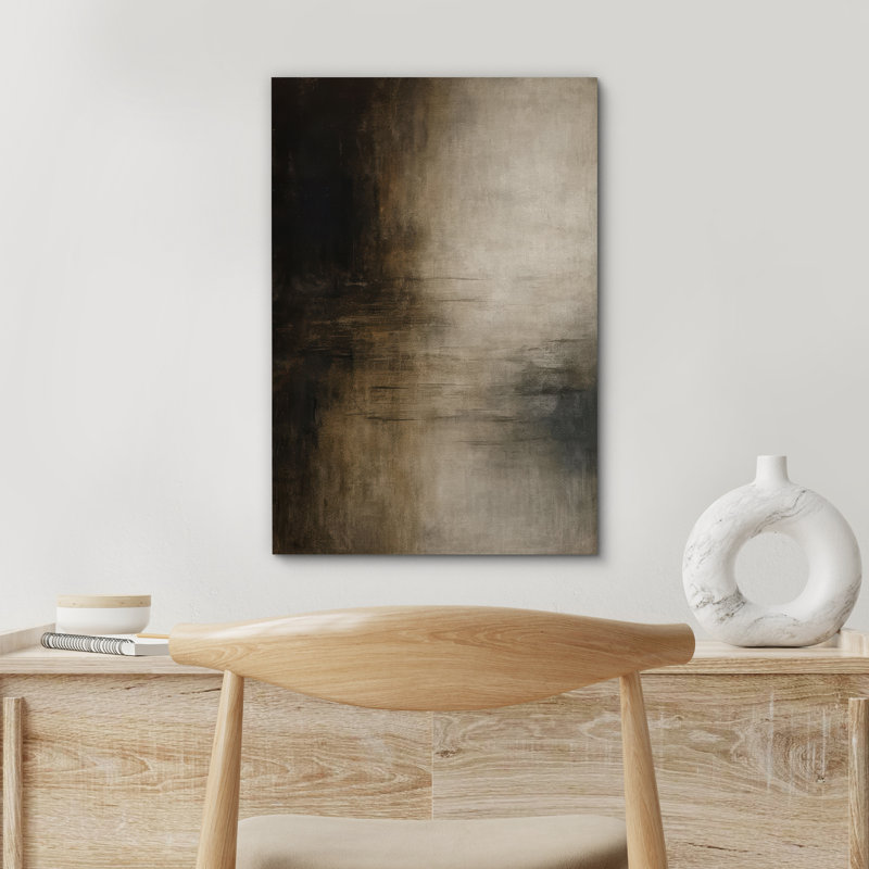 Dark to Light Rustic Gradient Wall Decor – Pictures Framed Canvas Print Wall Art, 48" H x 32" W x 1.5" D, Wrapped Canvas