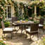 Ensemble de 4 chaises de jardin en rotin en PE - Collection Confort