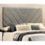 Lit pour grand lit de style classique, crème, tête de lit grise, structure en bois de couleur crème transitionnelle, bois d'hévéa-1991810025