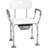 Height Adjustable Chair - 31 Shower & Toilet Seat, White With Back