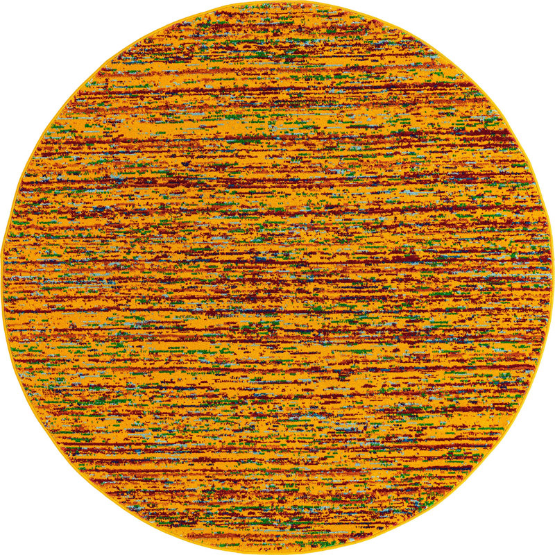 Erables Abstract Indoor Rug, Round 5'3"