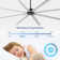 96"  Ceiling Fan with Light and Remote Control, 6-Speed Noiseless Reversible DC Motor, 8 Durable Aluminum Double-Layer Blades Large Ceiling Fan