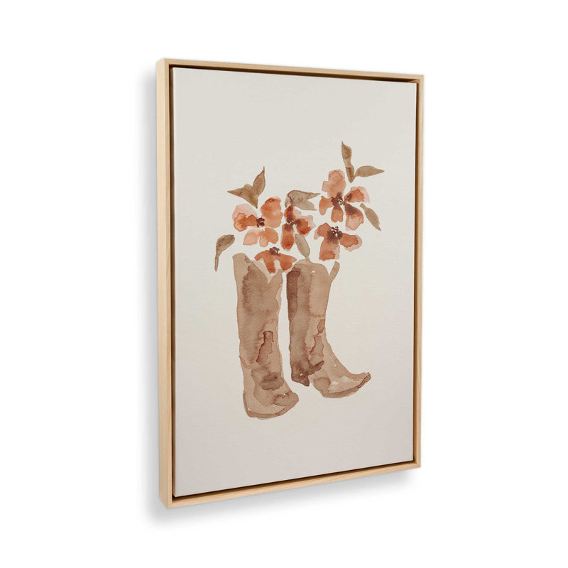 «Cowboy bottes in Bloom», reproduction sur toile, H 36,75 po x l 24,75 po, Érable américain