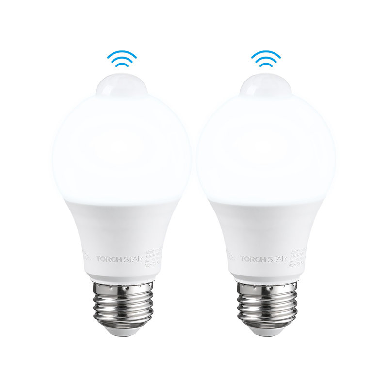 Ampoule DEL A19 9 W (équivalent 60 W) à détecteur de mouvement, 900 lm, blanc pur 6 000 K, certifiée UL, FCC et DOE, culot E26.