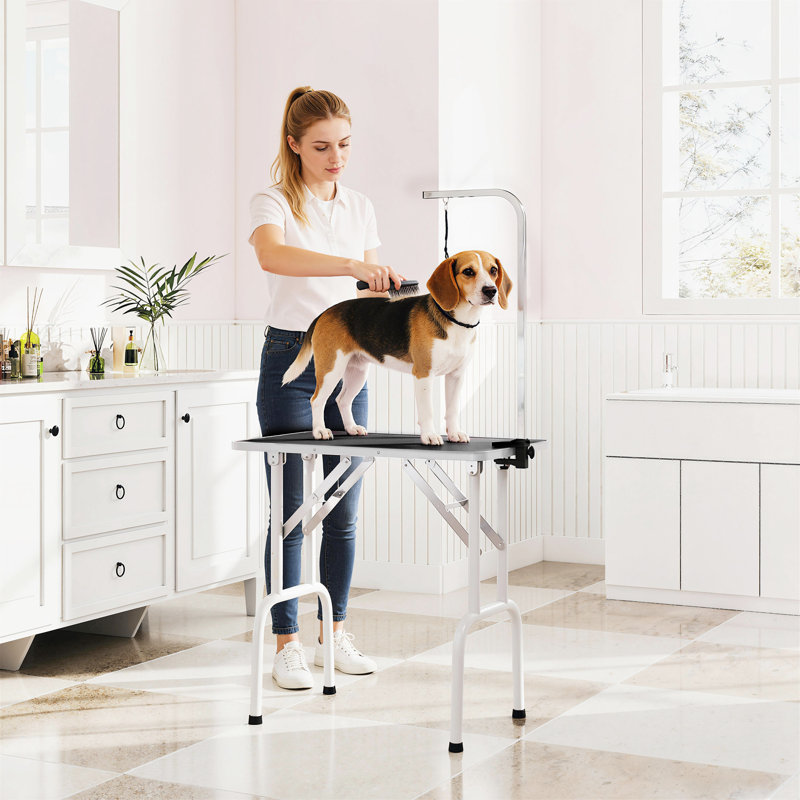 80cm H x 81cm W x 48.5cm D Adjustable Folding Grooming Table