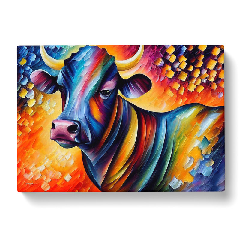 Cow Painting Vol.1 Abstract - Wrapped Canvas, 40cm H x 60cm W x 3cm D