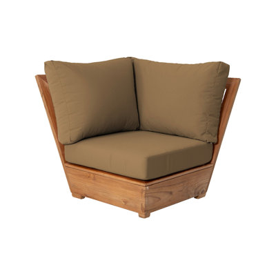Arrihanna Outdoor Teak Corner Wedge Lounge Chair