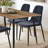 Izzat 4-Person Dining Set with 47" D Rectangular Table and Chenille Chairs-2050251725