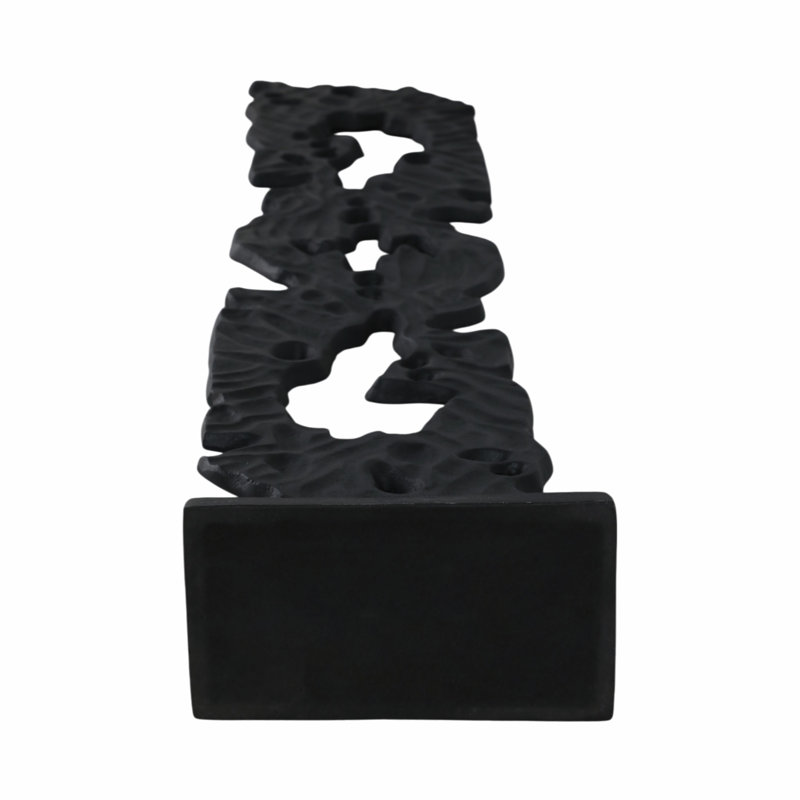 Sagebrook Home 28" Hobart Small Gold Statuary, 33" H x 7" W x 4" D, Black