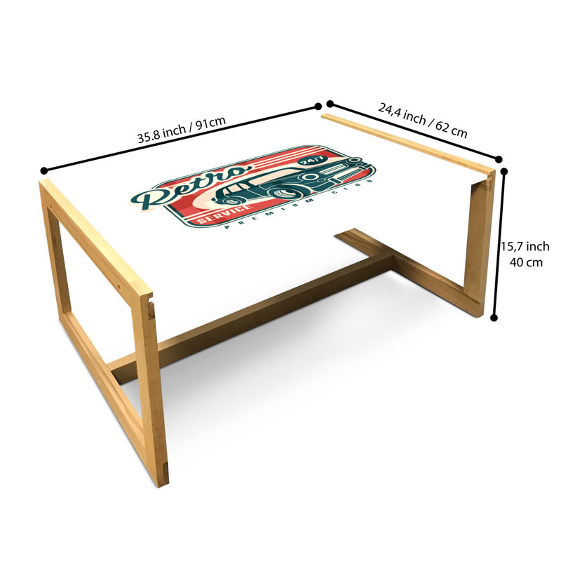 Jala Sled Coffee Table, 90cm H x 62cm W x 40cm D