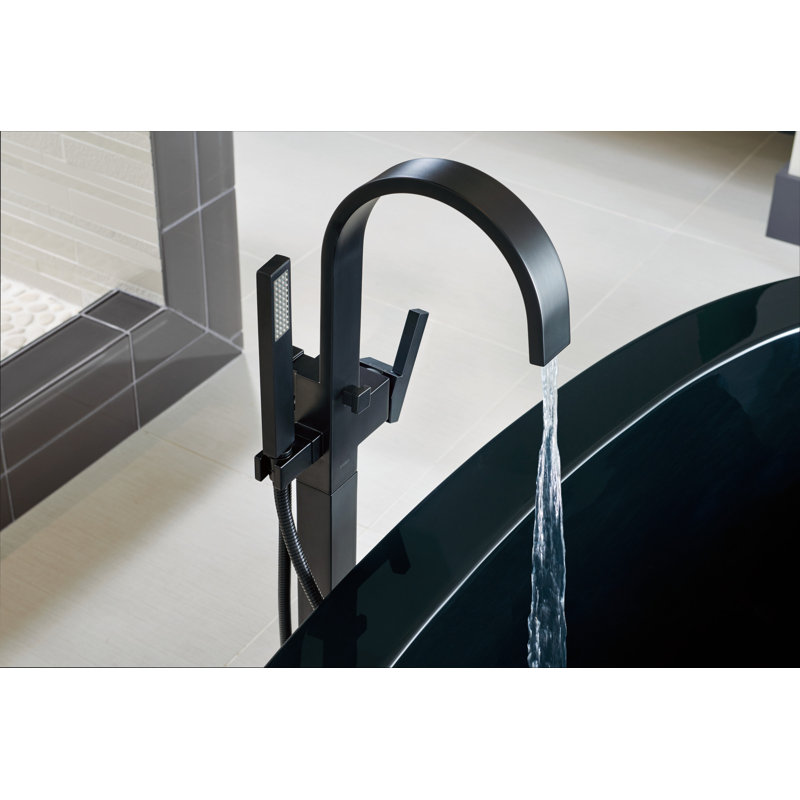 Siderna® Single-Handle Freestanding Tub Filler, Matte Black