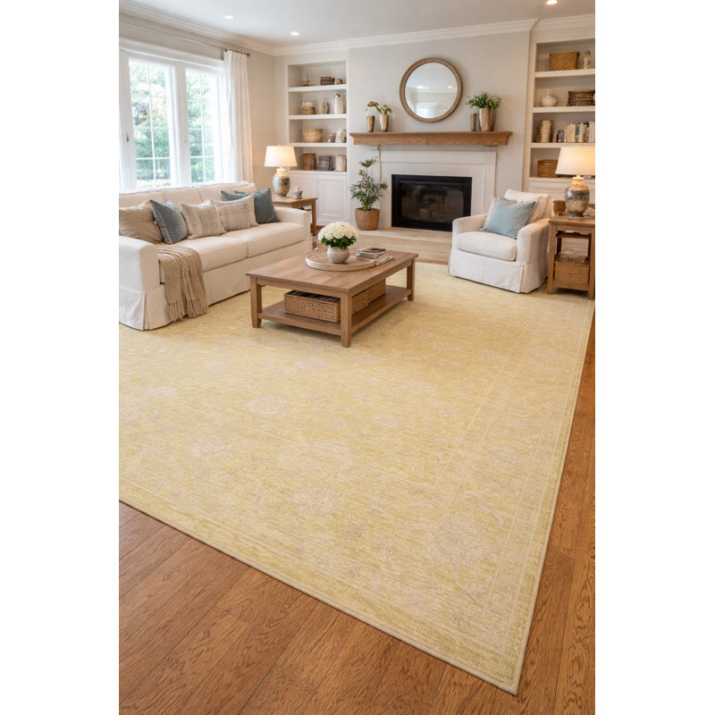 Tapis oriental floral Elandus, Rectangle 11 pi 8 po x 15 pi 3 po
