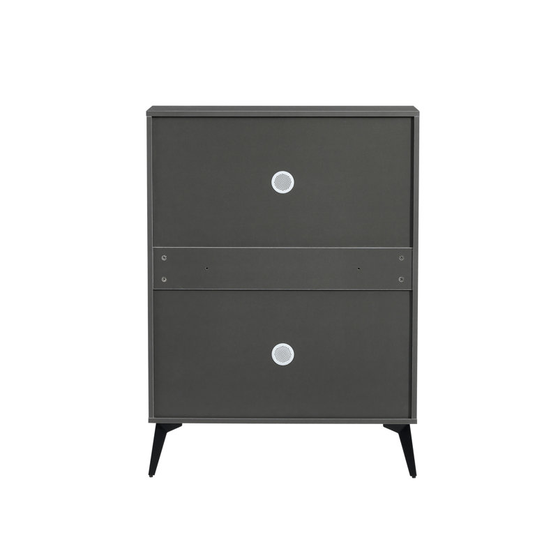 Shoe Cabinet, Antique Gray