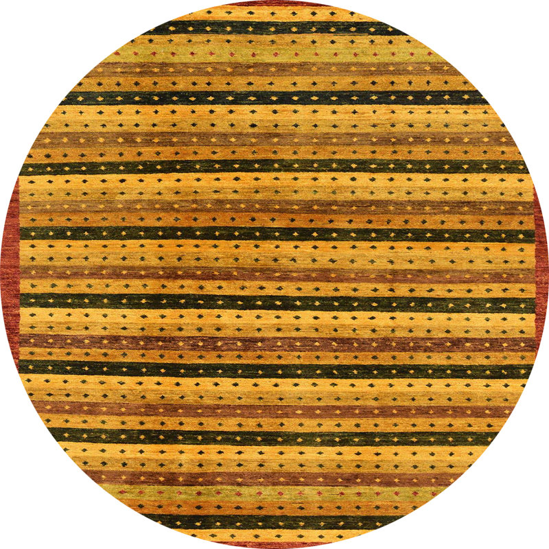 Abstract Indoor Rug, Round 7'