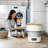 13L Mini Portable Washing Machine & Spin Dryer - Fully Automatic, 3 Cleaning Modes, Collapsible, Deep Clean for Small Clothes, Underwear, Baby, Socks, Apartment, Dorm, Travel, Camping - Gray White 13L US Plug-123952578