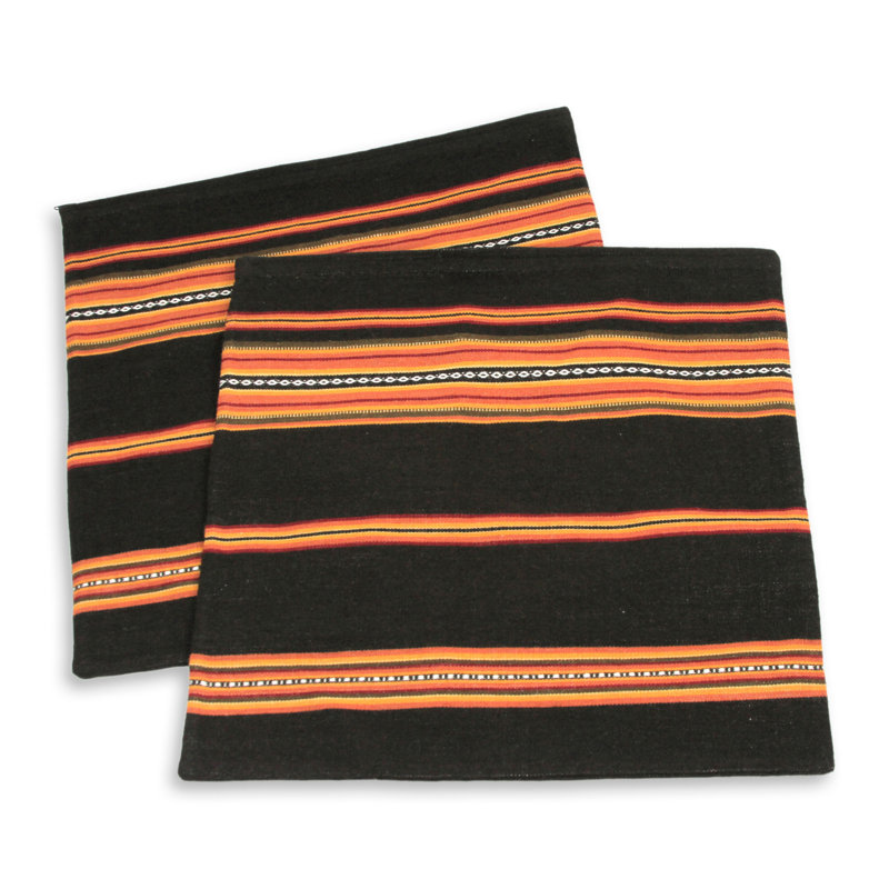 Striped Wool Blend Pillow Cover
