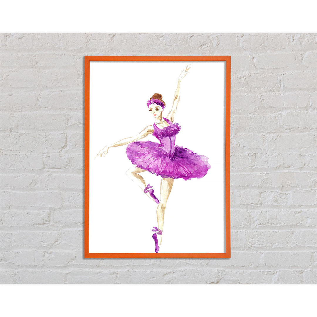 Glenloft Purple Ballerina 4 - Einzelne Bilderrahmen Kunstdrucke