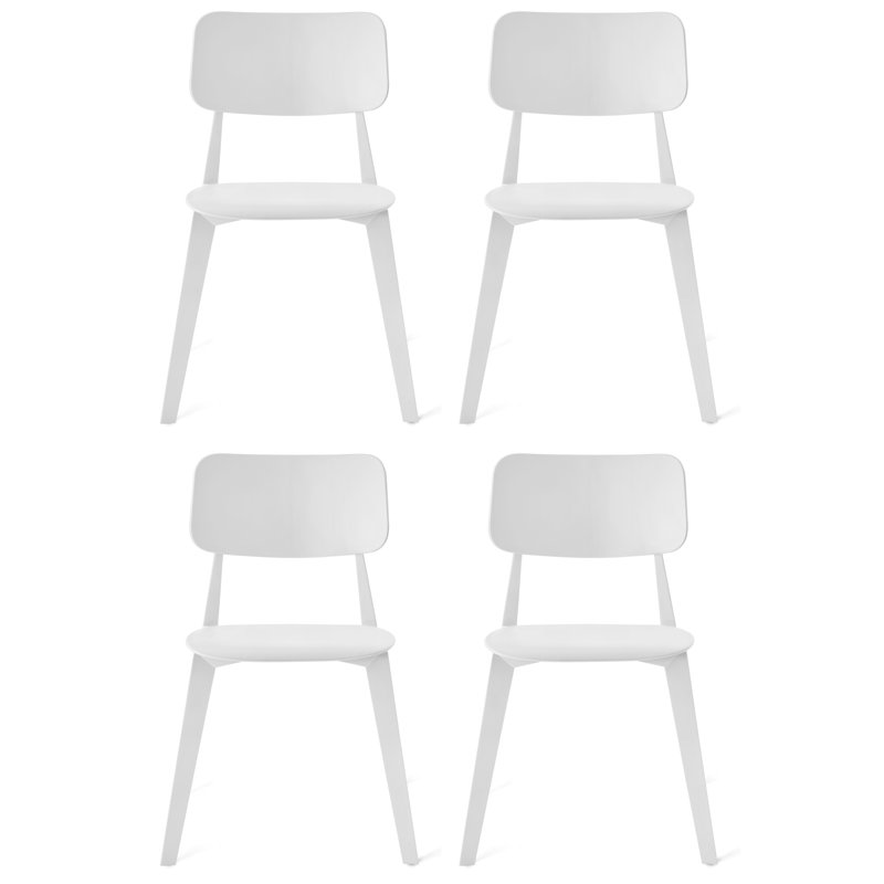 Chaise d'appoint empilable Stellar, Blanc
