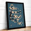 Moonlit Cherry Blossom Japandi - Framed Print-466578211-466578212