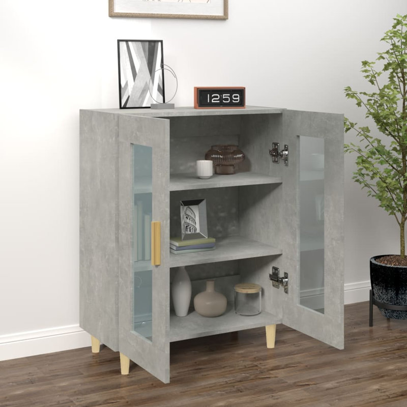 Kalayan 69.5 cm W Highboard, Concrete Grey