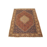 One-of-a-Kind Rectangle 5' X 3'10" 1980s Wool Area Rug in Orange/Rust
