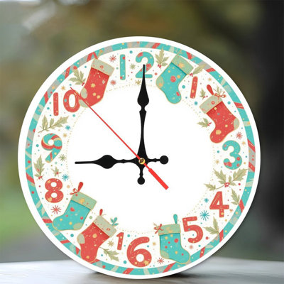 Noël-compte à rebours-horloge-bas-houx