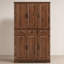 Armoire de cuisine de style champêtre de 183 cm de hauteur avec 3 plateaux coulissants et 6 tablettes de porte pour un rangement et une organisation efficaces