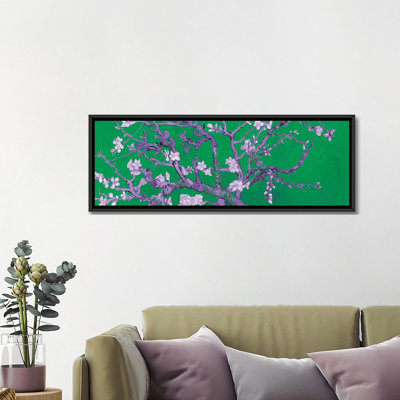 'Almond Blossom on Green' by Vincent Van Gogh Graphic Art Print on Canvas