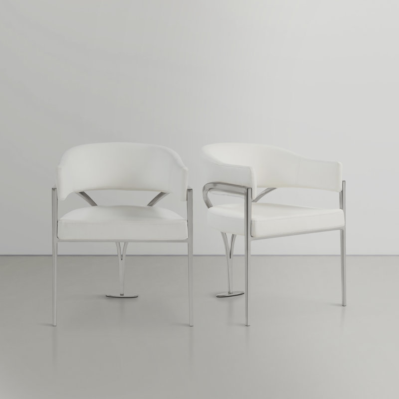 Izzik 18.9'' H Upholstered Armchair, Silver