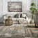 Aagna Distressed Medallion Power Loom Performance Brown/Gray/Ivory Rug