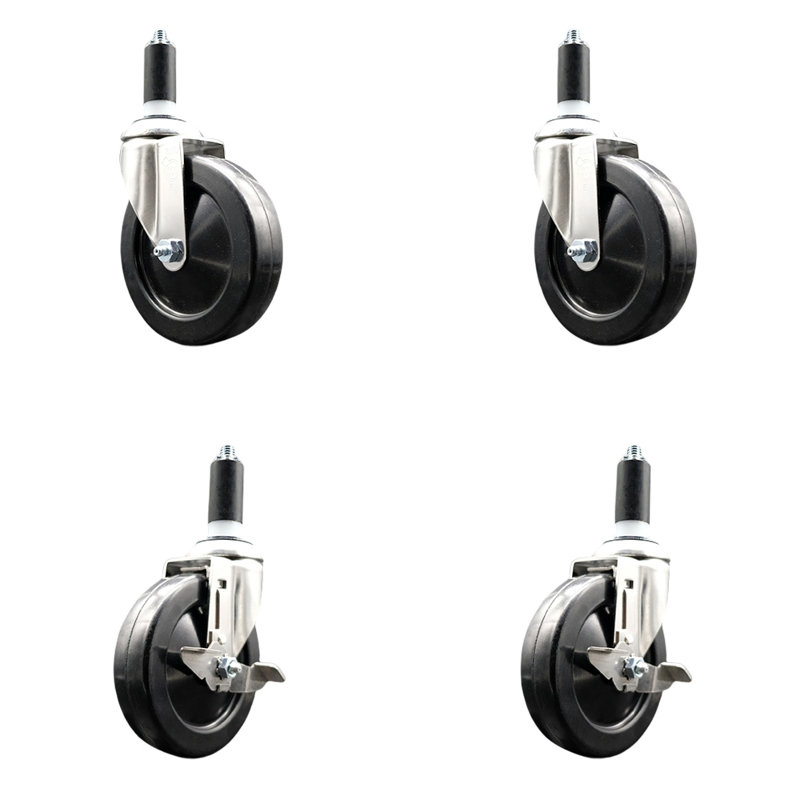 Ensemble de roulettes extensibles en caoutchouc 316S
