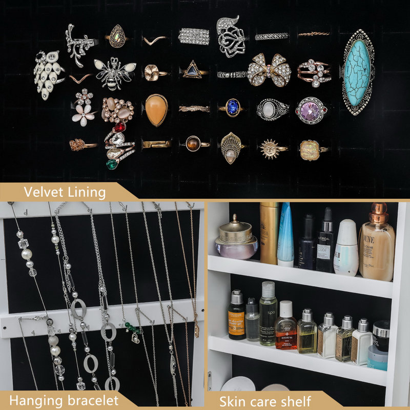 Armoire à bijoux avec miroir Abbie-Marie