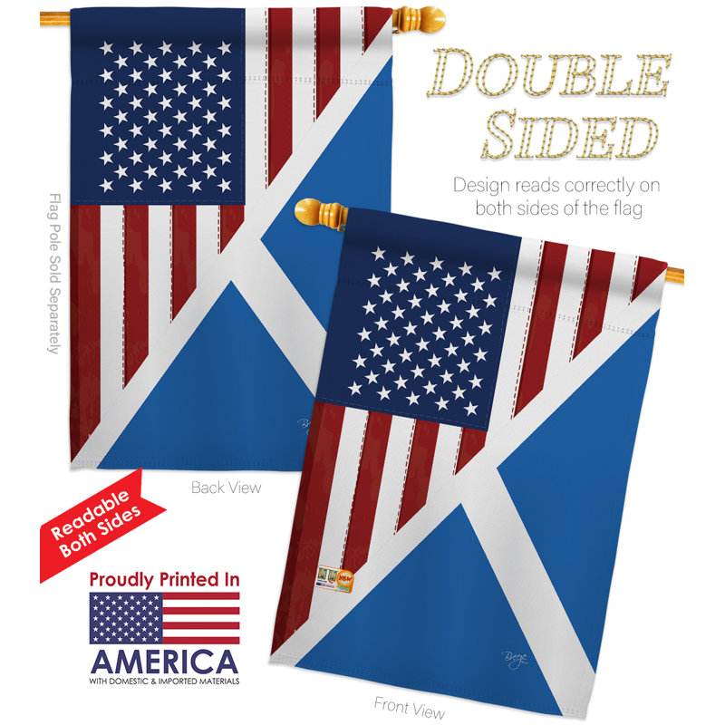 Double Sided 40'' H x 28'' W Polyester Flag Set