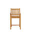 Tabouret de bar d'extérieur en bois de teck Elzas