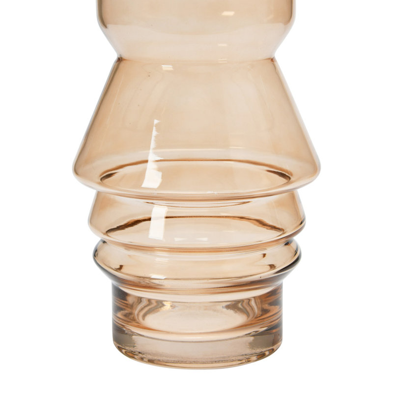 Vase de table en verre 10,63 "brun / transparent Alachua