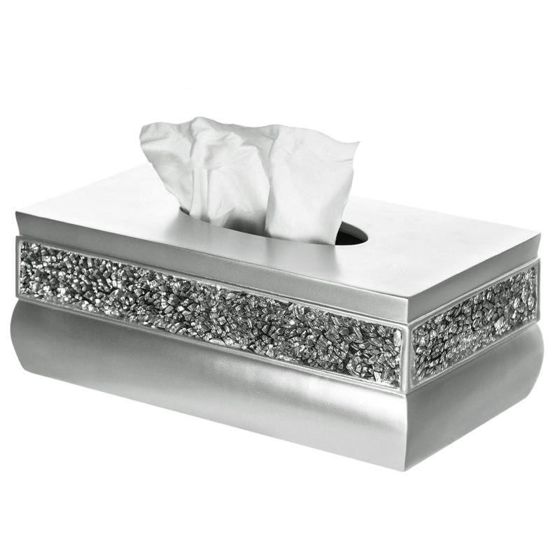 Couvre-boîte de papiers-mouchoirs en nickel brossé