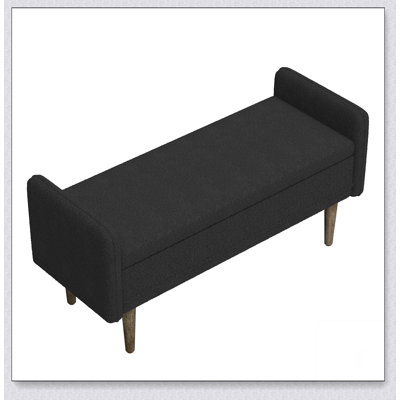 Le tabouret de rangement en velours Teddy, avec espace de rangement, convient aux appartements, salons et chambres à coucher - (16,75 po x 21,75 po)