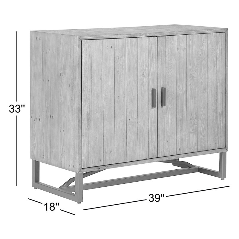 Sierra Solid Wood Accent Cabinet, Brown