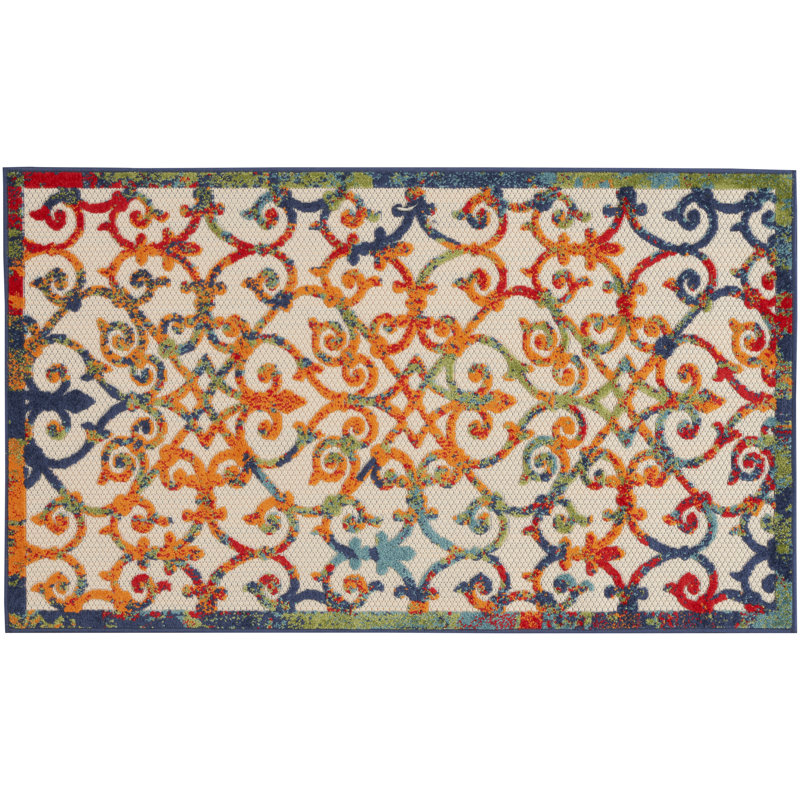 Tapis transitionnel multicolore Newton, Rectangle 2 pi 8 po x 4 pi