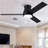 48" Black Lowe Profile Ceiling Fan With Light