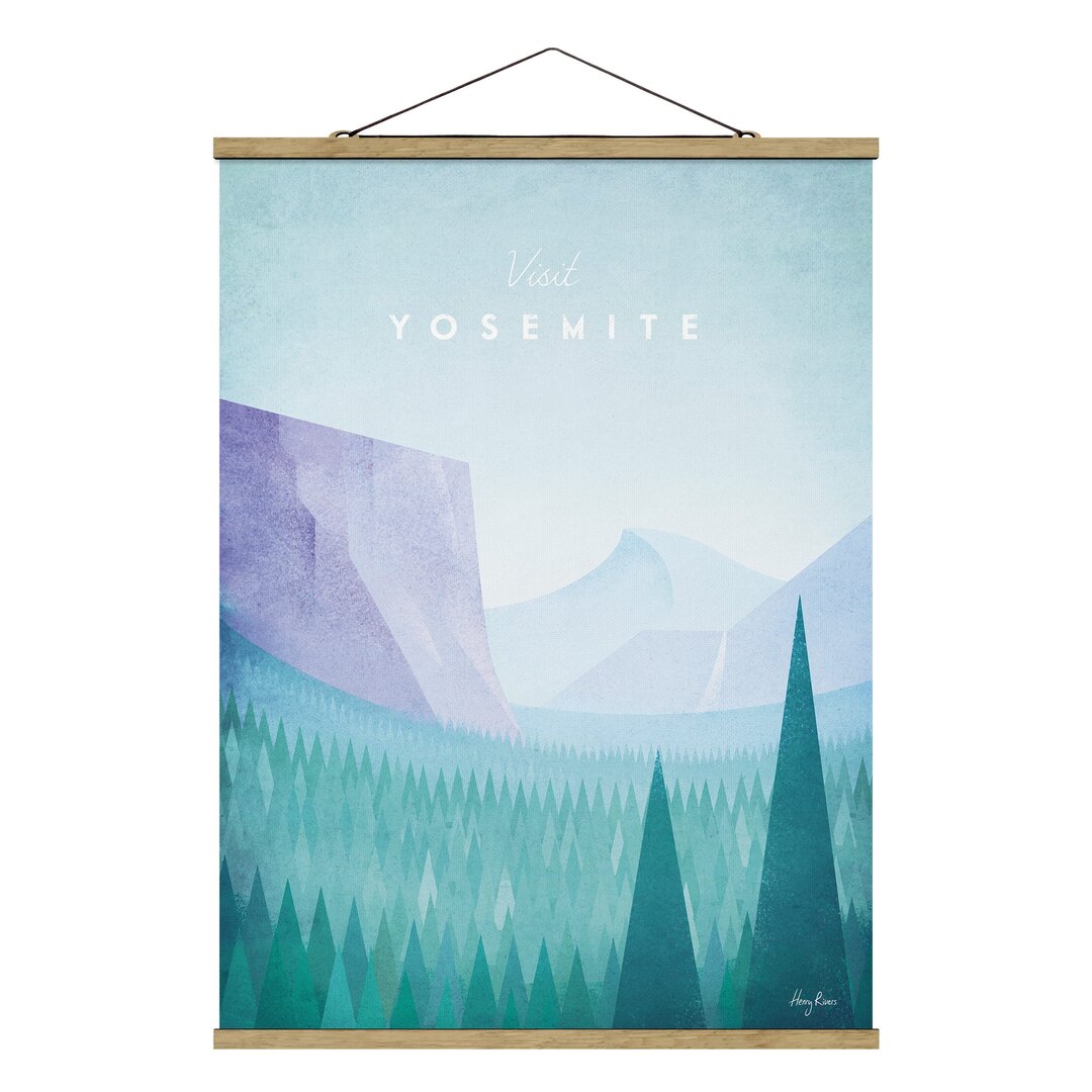 Stoffbild Travel Poster - Yosemite Park