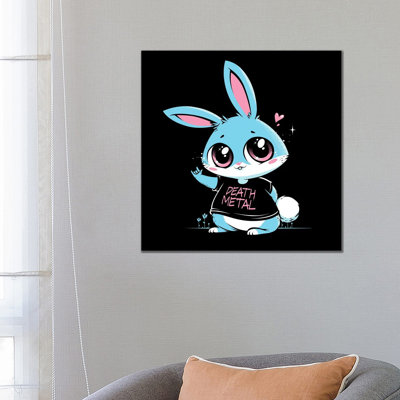 Death Metal Bunny by Tobias Fonseca - Wrapped Canvas Gallery-Wrapped Canvas Giclée