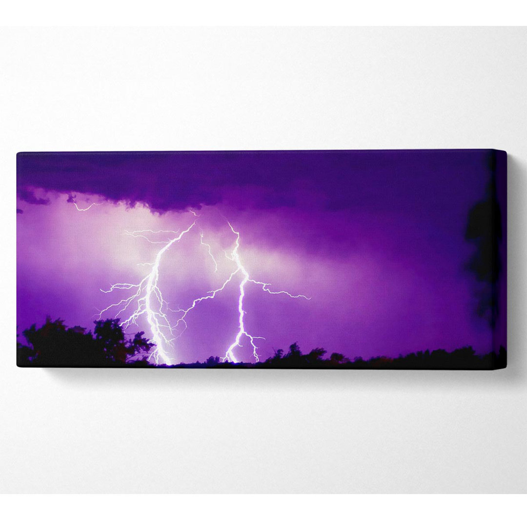 Purple Lightning Hill Tops - Kunstdrucke auf Leinwand