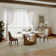 Hobart Modern White Rectangular Sintered Stone Dining Table with Pedestal Base