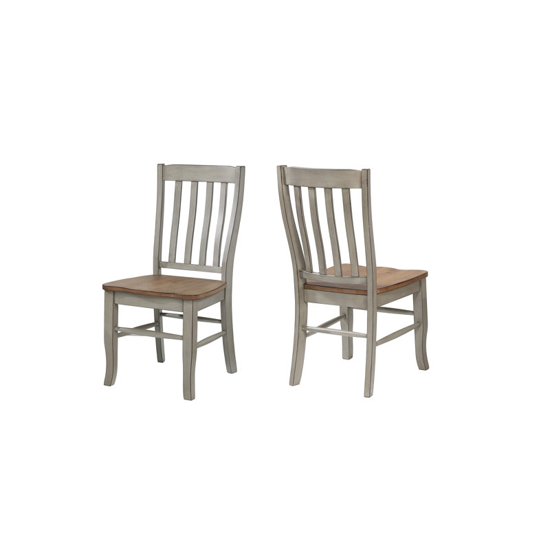 Orviston 18'' H Solid Wood Side Chair, Almond / Gray