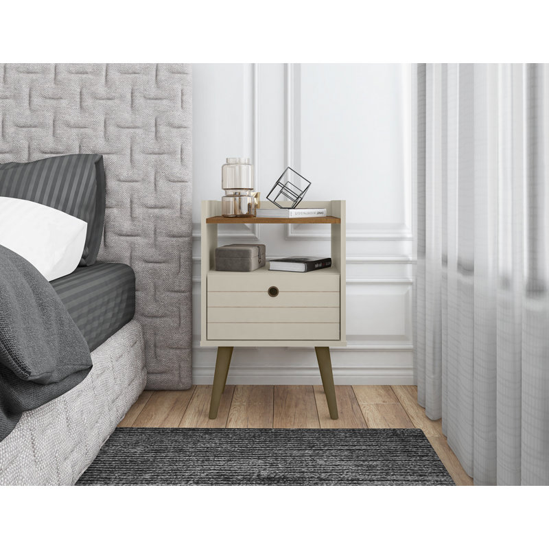 Helaina 17.71'' W Nightstand, Off White