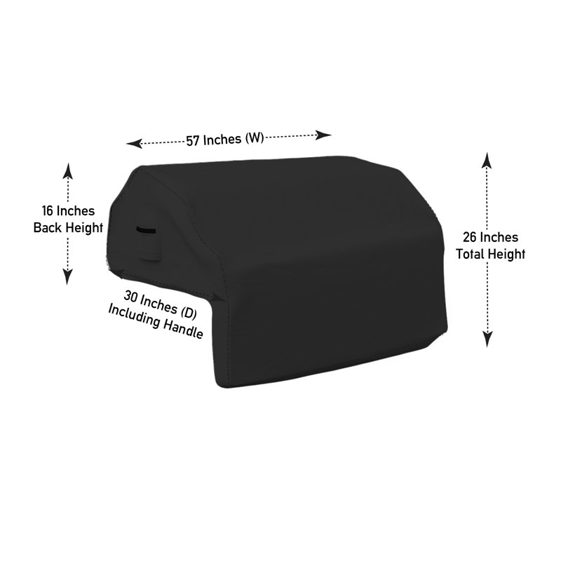 Blue Elephant Grill Cover, Black, 66cm H x 111.8cm W x 76.2cm D