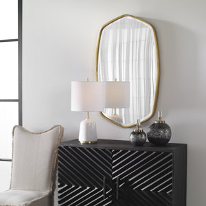 AllModern Luco Asymmetrical Metal Wall Mirror & Reviews | Wayfair